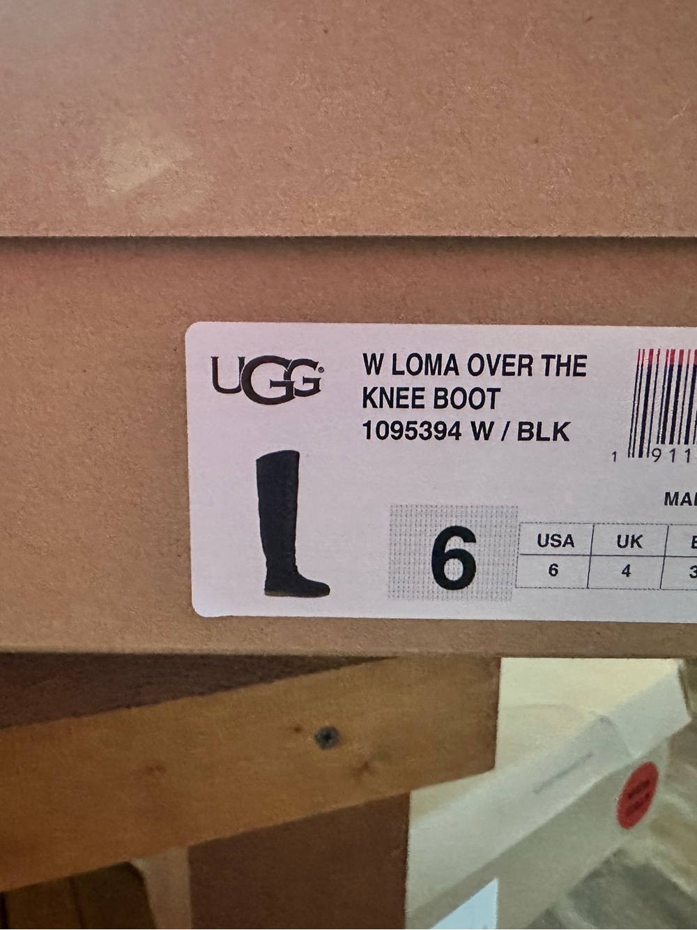 UGG Black W Loma Over-the-Knee Boot